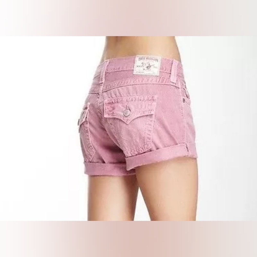 True Religion ‘Jayde’ Boyfriend Short Purple Haze, Size 27